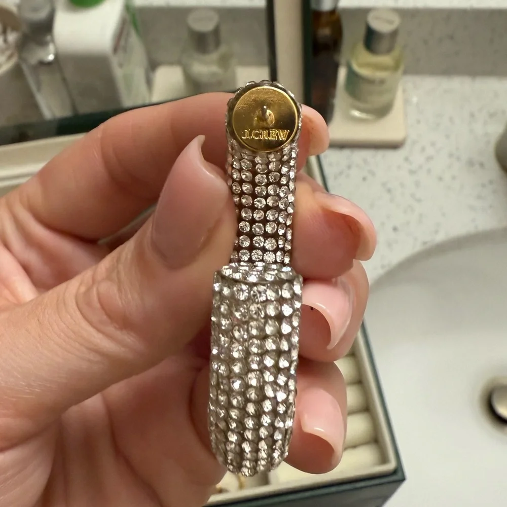J. Crew Silver Crystal Earrings - Picture 5 of 6